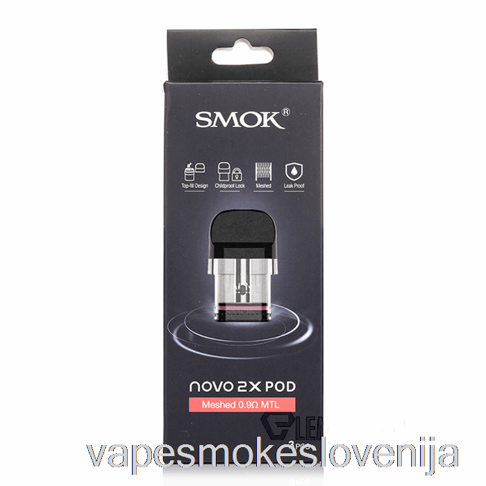 Vape Petrol Smok Novo 2x Nadomestni Pods 0,6 Ohm Mrežasti Mtl Pods